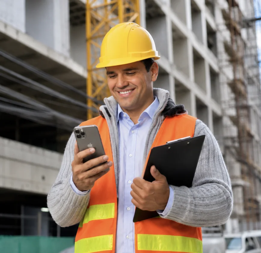 Operador de Shift preparándose para grabar en una obra